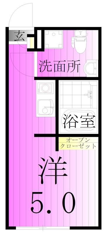アベニール青井(1K/1階)の間取り写真