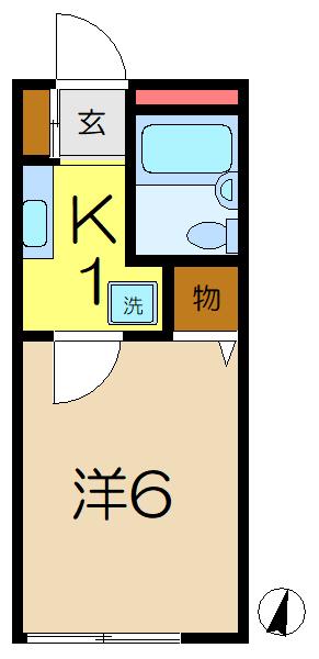 アネックス小泉(1K/2階)の間取り写真