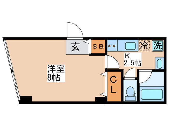 コア南町(1K/3階)の間取り写真