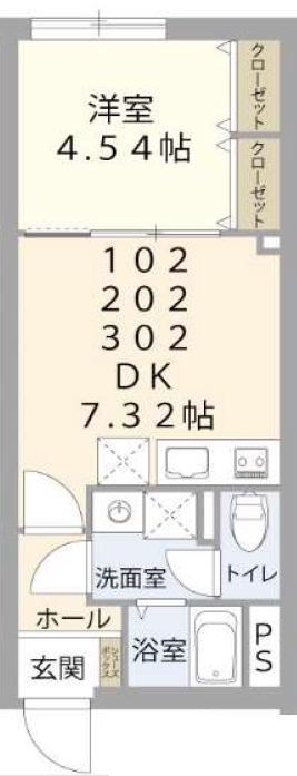 RESPECT RESIDENCE南台ーリスペクトレジデンス南台-(1DK/3階)の間取り写真