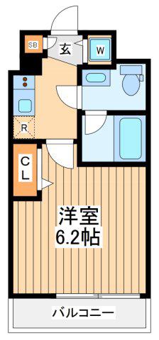 シーネクス横濱阪東橋2(1K/10階)の間取り写真