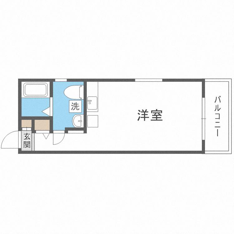 フェリーチェ百舌鳥(ワンルーム/4階)の間取り写真