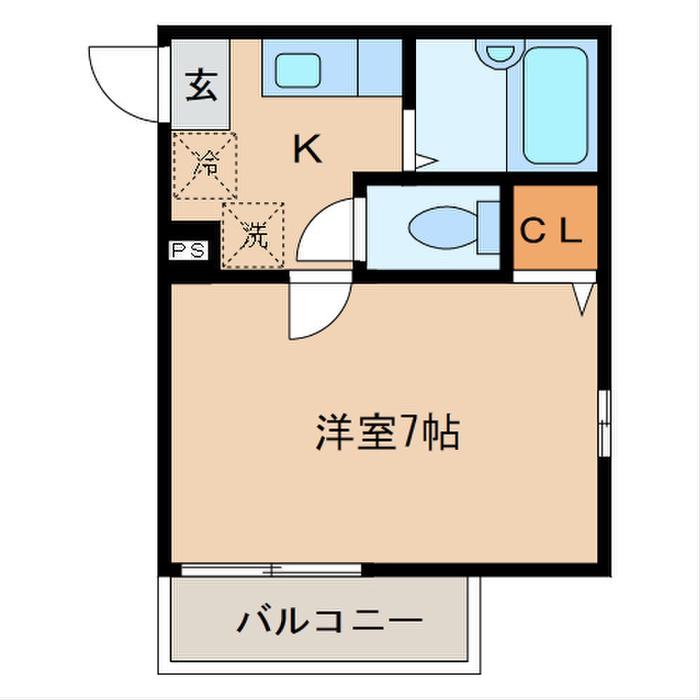 ディアグレース大森(1K/1階)の間取り写真