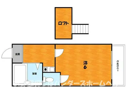 MAYUMIハイツ枚方12番館上島東町(1K/1階)の間取り写真