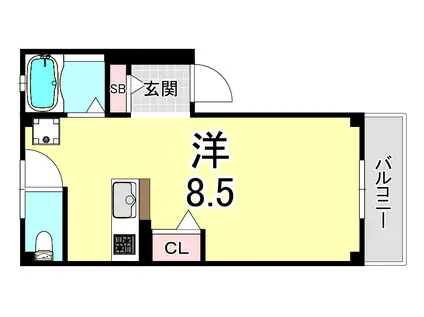HOOP大町(ワンルーム/3階)の間取り写真