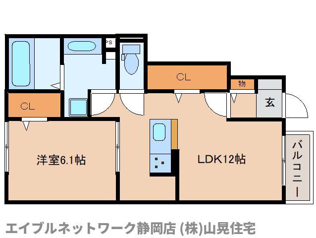 レナシード(1LDK/1階)の間取り写真