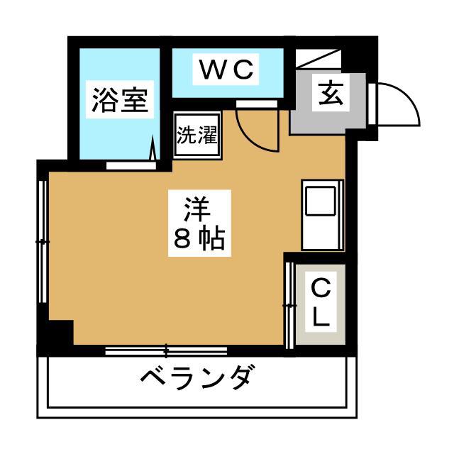 ビアンカ戸越(ワンルーム/3階)の間取り写真
