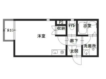 クレセント西代(1K/2階)の間取り写真
