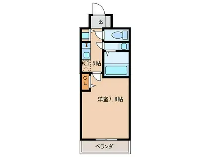 プレサンス丸の内雅殿(1K/8階)の間取り写真