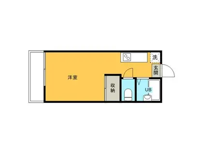 スペースタウン鶴田(ワンルーム/2階)の間取り写真