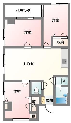 エルカステロ(3LDK/3階)の間取り写真