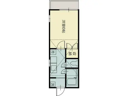 チェリーヒルズ(1K/2階)の間取り写真