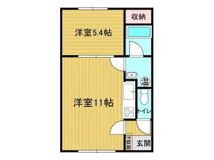 AVENUE KITAMOTO(1LDK/2階)の間取り写真