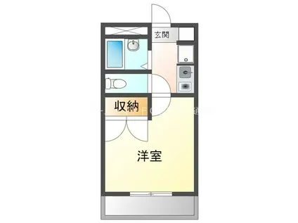 レオパレス北浦(1K/2階)の間取り写真