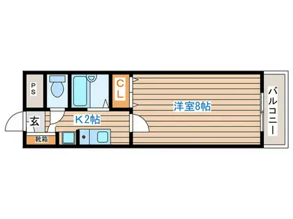 シティハイツ41(1K/4階)の間取り写真