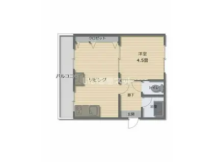 アリュール荘園II(1LDK/3階)の間取り写真