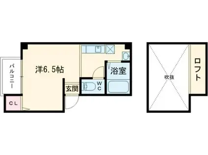 パイン神戸三宮(ワンルーム/4階)の間取り写真