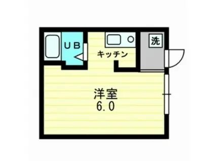 カサ・ボニータ(ワンルーム/4階)の間取り写真