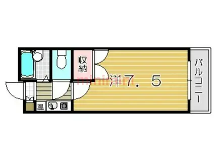 モアクレスト(1K/1階)の間取り写真