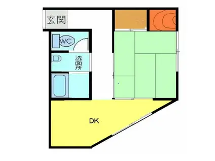 セトハイツ(1DK/2階)の間取り写真