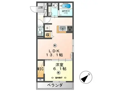 LUMIERE(1LDK/3階)の間取り写真