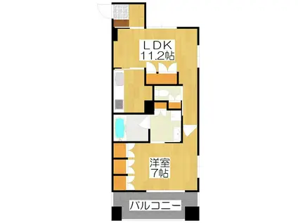 リーガル京都四条河原町通Ⅱ(1LDK/6階)の間取り写真