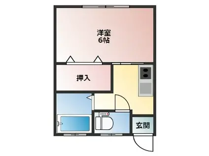 ファーストベル(1K/2階)の間取り写真