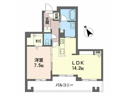 MONOLITH(1LDK/2階)の間取り写真