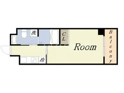 インザグレイス弁天町II みなと通(1K/9階)の間取り写真