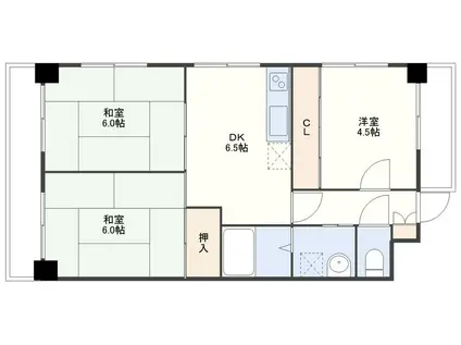 マンションハウスADD5(3DK/7階)の間取り写真