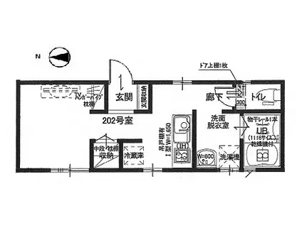 エレガント明道(ワンルーム/2階)の間取り写真