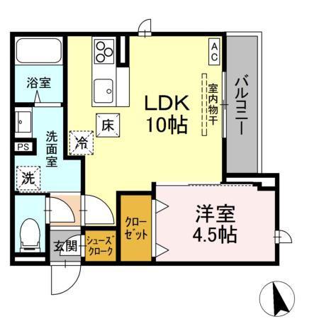 グランテラス(1LDK/1階)の間取り写真
