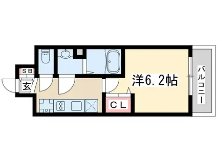 アルティザ新大阪DC(1K/2階)の間取り写真