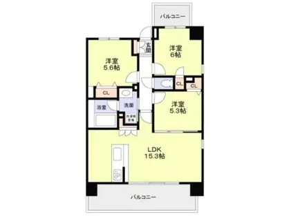 TRESACORDE(3LDK/7階)の間取り写真