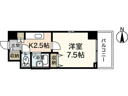 EFT広瀬北町(1K/7階)の間取り写真