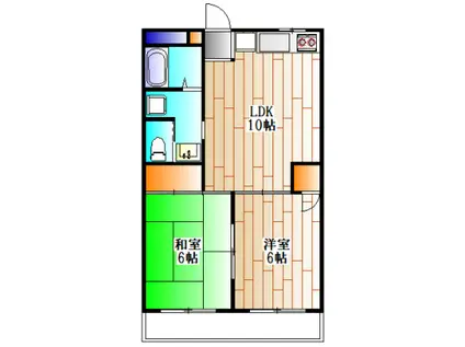 アダージョ元住吉(2LDK/2階)の間取り写真