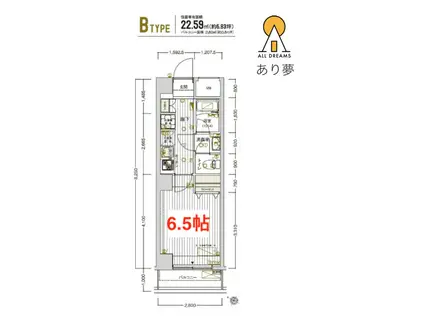 VALESIA YOKOHAMA サウス CITY(1K/4階)の間取り写真