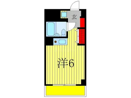 クレセントコート柏(ワンルーム/3階)の間取り写真