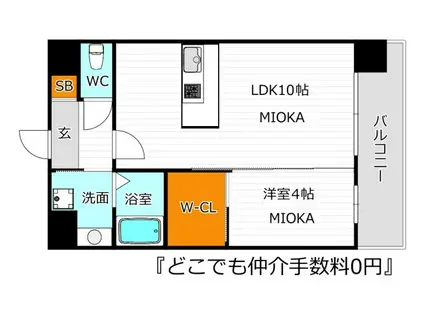 シルス昭和町(1LDK/6階)の間取り写真