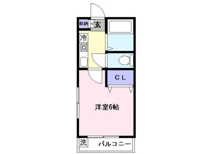 グリーンコスモ(1K/2階)の間取り写真