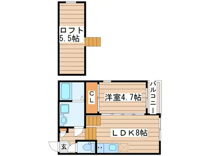 GRAND STAGE(1LDK/1階)の間取り写真