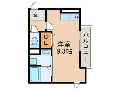 D-ROOM宮ノ前(ワンルーム/3階)の間取り写真