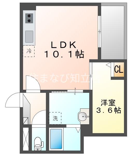 JACK KAMISHIGEHARAII(1LDK/2階)の間取り写真