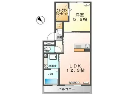クレアンジュ A(1LDK/3階)の間取り写真