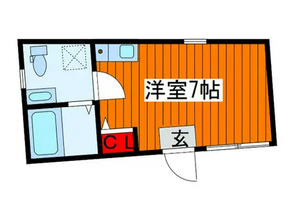 CAMP(ワンルーム/4階)の間取り写真