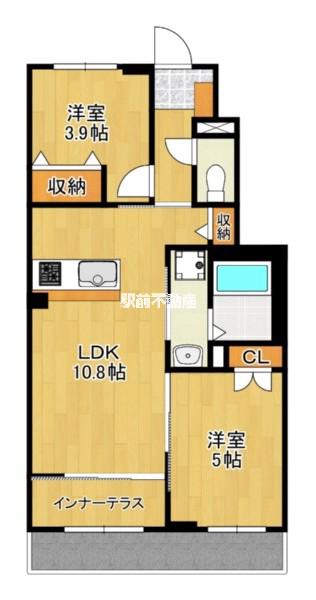 SUNELIN・LUPINUS(2LDK/1階)の間取り写真