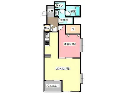 LAUREL COURT田町(1DK/8階)の間取り写真