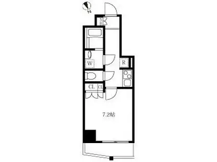 アゼスト堀切菖蒲園II(1K/3階)の間取り写真