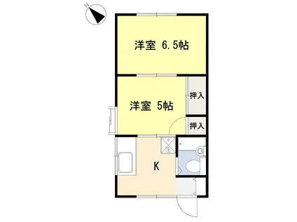 ニュー山手(2DK/1階)の間取り写真