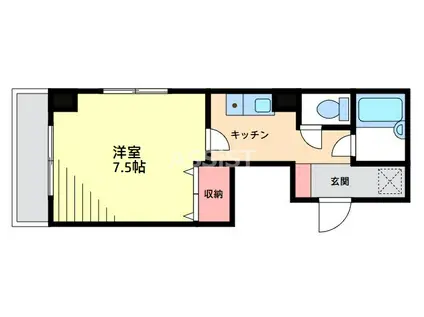 メゾンレーヴ(1K/2階)の間取り写真